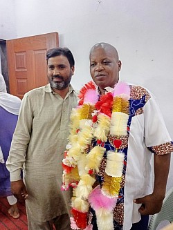 With a friend in pakistan